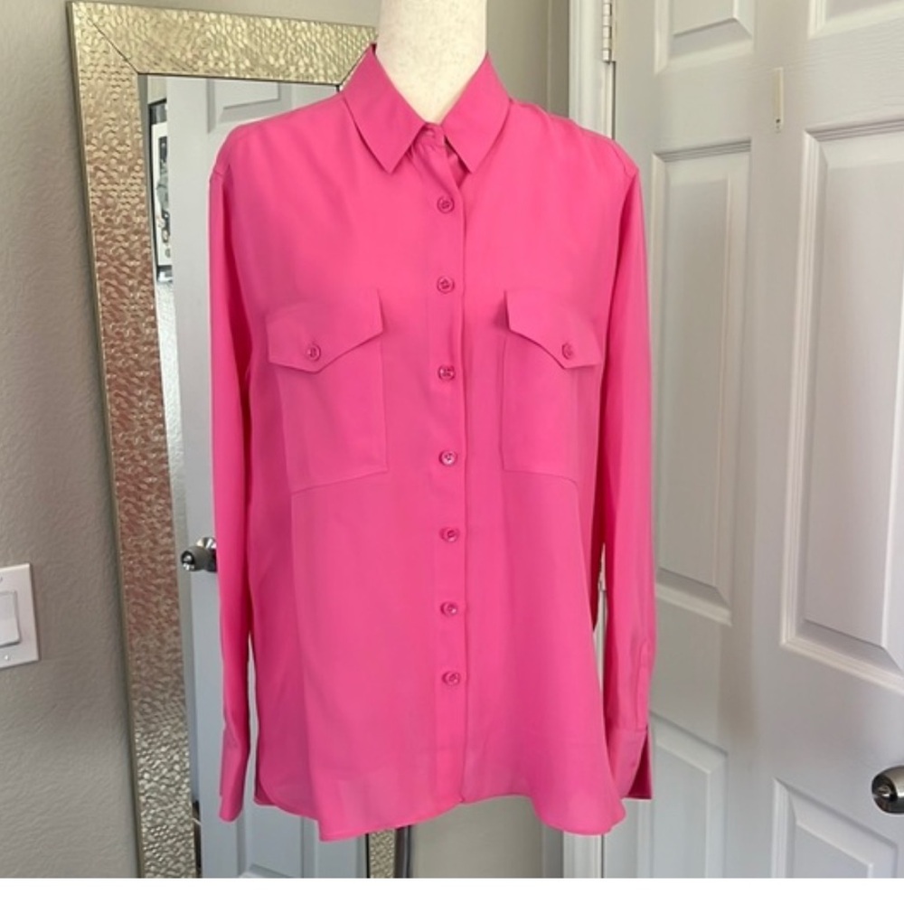 Zara Bright Pink Button-Down Shirt